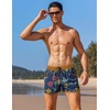 image:imageCOOFANDY Mens Swim Trunks Quick Dry Swimsuit Color Block Board Short Bathing Suit Swimwear with Mesh LinerW Blue Flower