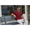 image:imageCOOFANDY Mens T Shirts Short Sleeve Classic V Neck Casual Summer Basic Tee  Textured Classic Plain Shirts Soft Lightweight Breathable T Shirt Daily Use Office Going Out Top for MenWine Red