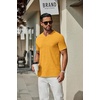 image:imageCOOFANDY Mens T Shirts Short Sleeve Classic V Neck Casual Summer Basic Tee  Textured Classic Plain Shirts Soft Lightweight Breathable T Shirt Daily Use Office Going Out Top for MenYellow