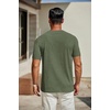 image:imageCOOFANDY Mens T Shirts Short Sleeve Classic V Neck Casual Summer Basic Tee  Textured Classic Plain Shirts Soft Lightweight Breathable T Shirt Daily Use Office Going Out Top for MenArmy Green
