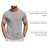 image:imageCOOFANDY Mens T Shirts Short Sleeve Classic V Neck Casual Summer Basic Tee  Textured Classic Plain Shirts Soft Lightweight Breathable T Shirt Daily Use Office Going Out Top for MenLight Grey