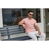 image:imageCOOFANDY Mens T Shirts Short Sleeve Classic V Neck Casual Summer Basic Tee  Textured Classic Plain Shirts Soft Lightweight Breathable T Shirt Daily Use Office Going Out Top for MenPink