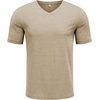 image:imageCOOFANDY Mens T Shirts Short Sleeve Classic V Neck Casual Summer Basic Tee  Textured Classic Plain Shirts Soft Lightweight Breathable T Shirt Daily Use Office Going Out Top for MenKhaki