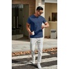 image:imageCOOFANDY Mens T Shirts Short Sleeve Classic V Neck Casual Summer Basic Tee  Textured Classic Plain Shirts Soft Lightweight Breathable T Shirt Daily Use Office Going Out Top for MenNavy Blue