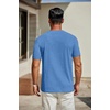image:imageCOOFANDY Mens T Shirts Short Sleeve Classic V Neck Casual Summer Basic Tee  Textured Classic Plain Shirts Soft Lightweight Breathable T Shirt Daily Use Office Going Out Top for MenBlue