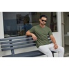 image:imageCOOFANDY Mens T Shirts Short Sleeve Classic V Neck Casual Summer Basic Tee  Textured Classic Plain Shirts Soft Lightweight Breathable T Shirt Daily Use Office Going Out Top for MenArmy Green