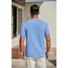 image:imageCOOFANDY Mens T Shirts Short Sleeve Classic V Neck Casual Summer Basic Tee  Textured Classic Plain Shirts Soft Lightweight Breathable T Shirt Daily Use Office Going Out Top for MenLight Blue