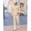 image:imageCOOFANDY Mens Track suit 2 Piece Athletic Sweatsuit Casual Sport Outfit Set  Mens Athletic Running Jogging Outfits Antipilling and Soft fabric Flexible and Comfort Doublesided slant PocketsBeige