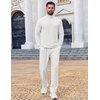 image:imageCOOFANDY Mens Track suit 2 Piece Athletic Sweatsuit Casual Sport Outfit Set  Mens Athletic Running Jogging Outfits Antipilling and Soft fabric Flexible and Comfort Doublesided slant PocketsWhite