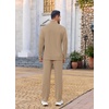 image:imageCOOFANDY Mens Track suit 2 Piece Athletic Sweatsuit Casual Sport Outfit Set  Mens Athletic Running Jogging Outfits Antipilling and Soft fabric Flexible and Comfort Doublesided slant PocketsKhaki