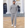 image:imageCOOFANDY Mens Track suit 2 Piece Athletic Sweatsuit Casual Sport Outfit Set  Mens Athletic Running Jogging Outfits Antipilling and Soft fabric Flexible and Comfort Doublesided slant PocketsGrey