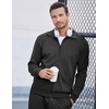 image:imageCOOFANDY Mens Tracksuit Casual Sweatsuit 2 Piece Full Zip Jogging Suit Set  Full Zip TrackSuit Stand Collar Elastic Waist Drawstring 5 Pockets Casual Athletic Jogging Outfits Fall Sport Sweat SuitBlack