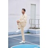 image:imageCOOFANDY Mens Tracksuit Casual Sweatsuit 2 Piece Full Zip Jogging Suit Set  Full Zip TrackSuit Stand Collar Elastic Waist Drawstring 5 Pockets Casual Athletic Jogging Outfits Fall Sport Sweat SuitCream
