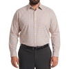 image:imageCOOFANDY Big and Tall Dress Shirts for Men Long Sleeve Wrinkle Free Button Down Shirt Stretch Business ShirtKhaki Plaid