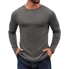 image:imageCOOFANDY Crewneck Sweaters for Men Slim Fit Long Sleeve Pullover Tops  Stretch Ribbed Knit Soft Touch Fabric High Elasticity Thermal Long Sleeve Tee ShirtsDark Grey