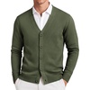 image:imageCOOFANDY Mens Cardigan Sweater Long Sleeve Lightweight V Neck Knit Cardigan  Button Down Knitted Light Weight Ribbed Hem Stretch Soft Classic Fit Casual Dress Business Men CardigansArmy Green