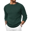 image:imageCOOFANDY Mens Crewneck Pullover Sweater Business Casual Knit Sweater  Dress Sweater for Fall Winter Soft Thermal Knit Long Sleeves Ribbed Textured Crew Neck Easy Layering for WorkLake Green