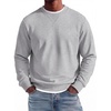 image:imageCOOFANDY Mens Crewneck Sweatshirt Lightweight Casual Fall Winter Pullovers  Soft and Lightweight Solid Color Classic Fit Genderneutral Home and Outdoor Fall WinterLight Heather Grey