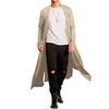 image:imageCOOFANDY Mens Lightweight Ruffle Shawl Collar Cardigan Open Front Long Length Drape Cape OvercoatMoon Grey