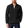 image:imageCOOFANDY Mens Polar Fleece Jacket Lightweight Full Zip Jackets Outdoor Coat  Soft Warm Fleece Jacket Internal Pocket Design Windproof Stand Collar For Casual Outdoor Hiking Fishing OuterwearBlack