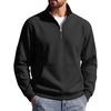 image:imageCOOFANDY Mens Quarter Zip Pullover 2026 Fleece Mock Neck Casual Sweatshirt  Cotton Blend Soft amp WrinkleResistant Lightly Brushed Fleece InteriorBlack