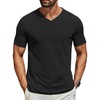 image:imageCOOFANDY Mens T Shirts Short Sleeve Classic V Neck Casual Summer Basic Tee  Textured Classic Plain Shirts Soft Lightweight Breathable T Shirt Daily Use Office Going Out Top for MenAblack