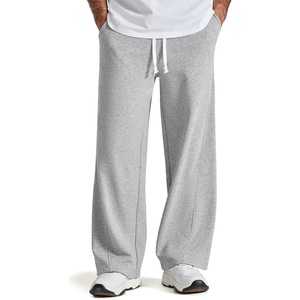 image:imageCOOFANDY Baggy Sweatpants Men Wide Leg Cotton Joggers for Men with Pockets  2 in 1 Design Ankle Drawcord Cotton Blend Wide Leg 3 Deep Pockets Drawstring Waist Y2K Loungewear Gym WorkoutAlight Gray