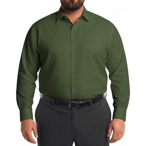 image:imageCOOFANDY Big and Tall Dress Shirts for Men Long Sleeve Wrinkle Free Button Down Shirt Stretch Business ShirtArmy Green