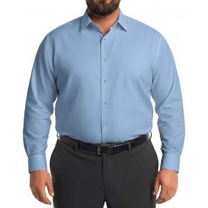 image:imageCOOFANDY Big and Tall Dress Shirts for Men Long Sleeve Wrinkle Free Button Down Shirt Stretch Business ShirtLight Blue