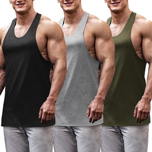 image:imageCOOFANDY Mens 3 Pack Tank Tops Gym Workout YBack Sleeveless Muscle Shirts  Bodybuilding Loose Y Back Tank Top Quicky Dry Oversized String Sleeveless Shirtsfor FitnessCasualRunningWeight LiftingBlackGreenMedium Grey