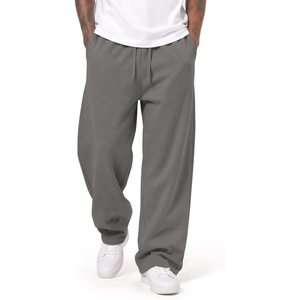 image:imageCOOFANDY Mens Baggy Sweatpants Wide Leg Cotton Fleece Open Bottom Sweatpant  Oversized Elastic Waist Loose Fit Casual Fall Winter Warm Wear Lounge Joggers with Pockets Street StyleDark Grey