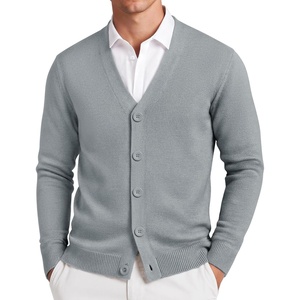 image:imageCOOFANDY Mens Cardigan Sweater Long Sleeve Lightweight V Neck Knit Cardigan  Button Down Knitted Light Weight Ribbed Hem Stretch Soft Classic Fit Casual Dress Business Men CardigansLight Grey