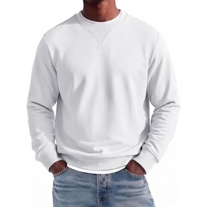 image:imageCOOFANDY Mens Crewneck Sweatshirt Lightweight Casual Fall Winter Pullovers  Soft and Lightweight Solid Color Classic Fit Genderneutral Home and Outdoor Fall WinterWhite