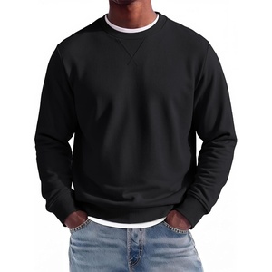 image:imageCOOFANDY Mens Crewneck Sweatshirt Lightweight Casual Fall Winter Pullovers  Soft and Lightweight Solid Color Classic Fit Genderneutral Home and Outdoor Fall WinterBlack