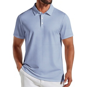 image:imageCOOFANDY Mens Golf Polo Shirts Short Sleeve Quick Dry Casual Collared Shirt  Quickdry 4way stretch  UPF30 moisturewicking fabric 3button polo collar side slits great for golf work amp giftsLight Blue Square