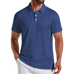 image:imageCOOFANDY Mens Golf Polo Shirts Short Sleeve Quick Dry Casual Collared Shirt  Quickdry 4way stretch  UPF30 moisturewicking fabric 3button polo collar side slits great for golf work amp giftsNavy Blue Cross