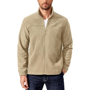 image:imageCOOFANDY Mens Polar Fleece Jacket Lightweight Full Zip Jackets Outdoor Coat  Soft Warm Fleece Jacket Internal Pocket Design Windproof Stand Collar For Casual Outdoor Hiking Fishing OuterwearKhaki