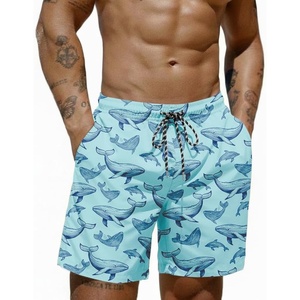 image:imageCOOFANDY Mens Swim Trunks 7 inch Bathing Suit with Mesh Liner Swim Shorts  Quick Dry Fabric Lightweight Stretch Material Breathable Mesh Brief Liner Swimming Summer Beach Vacation Mens SwimwearTurquoise Dolphin and Whale