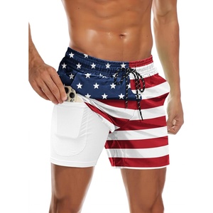 image:imageCOOFANDY Mens Swim Trunks Quick Dry Bathing Suit with Pockets Swimwear Beach Board Short Swimsuit SXXLAmerican Flag
