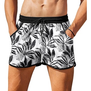 image:imageCOOFANDY Mens Swim Trunks Quick Dry Swimsuit Color Block Board Short Bathing Suit Swimwear with Mesh LinerW Black Plant