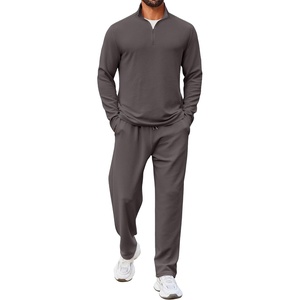 image:imageCOOFANDY Mens Track suit 2 Piece Athletic Sweatsuit Casual Sport Outfit Set  Mens Athletic Running Jogging Outfits Antipilling and Soft fabric Flexible and Comfort Doublesided slant PocketsDark Grey