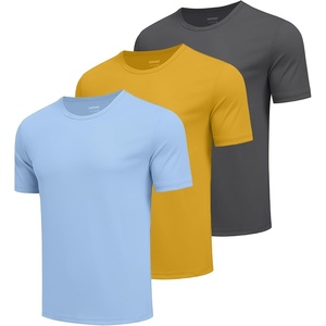 image:imageCOOFANDY Mens Workout TShirts 3 Pack Quick Dry Athletic TShirts  Moisture Wicking Athletic Shirts Crew Neck Running Gym Casual Sports Tees Tops BulkBreathableZdeep GreyYellowBlue3 Pack