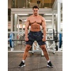 image:imageCOOFANDY Mens Athletic Shorts 7 Quick Dry Stretch Gym Workout Shorts  Classic 7 Inch Inseam Functional Side Pockets and Back Zipper Pocket Moisture Wicking Active Fitness Training SportswearCamo BlackCamo Army Grey