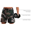 image:imageCOOFANDY Mens Athletic Shorts 7 Quick Dry Stretch Gym Workout Shorts  Classic 7 Inch Inseam Functional Side Pockets and Back Zipper Pocket Moisture Wicking Active Fitness Training SportswearCamo BlackCamo Army Grey