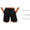image:imageCOOFANDY Mens Athletic Shorts 7 Quick Dry Stretch Gym Workout Shorts  Classic 7 Inch Inseam Functional Side Pockets and Back Zipper Pocket Moisture Wicking Active Fitness Training SportswearBlackDark Grey