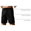 image:imageCOOFANDY Mens Athletic Shorts 7 Quick Dry Stretch Gym Workout Shorts  Classic 7 Inch Inseam Functional Side Pockets and Back Zipper Pocket Moisture Wicking Active Fitness Training Sportswear01blackGrey