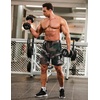 image:imageCOOFANDY Mens Athletic Shorts 7 Quick Dry Stretch Gym Workout Shorts  Classic 7 Inch Inseam Functional Side Pockets and Back Zipper Pocket Moisture Wicking Active Fitness Training SportswearCamo BlackCamo Army Grey