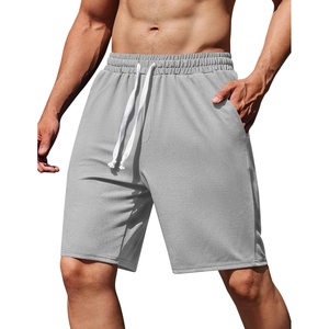 image:imageCOOFANDY Mens Sweat Shorts 9 Drawstring Elastic Waist Gym Workout Shorts Casual Athletic Jogger Knit Shorts with PocketsLight Grey