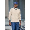 image:imageCOOFANDY Mens Sweater Crewneck Pullover Waffle Knit Long Sleeve Sweaters  Crewneck Classic Design Waffle Knit Textured Raglan Long Sleeve Soft Warm Comfort Durable Thick Stretch Regular FitBeige