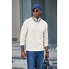image:imageCOOFANDY Mens Sweater Crewneck Pullover Waffle Knit Long Sleeve Sweaters  Crewneck Classic Design Waffle Knit Textured Raglan Long Sleeve Soft Warm Comfort Durable Thick Stretch Regular FitWhite
